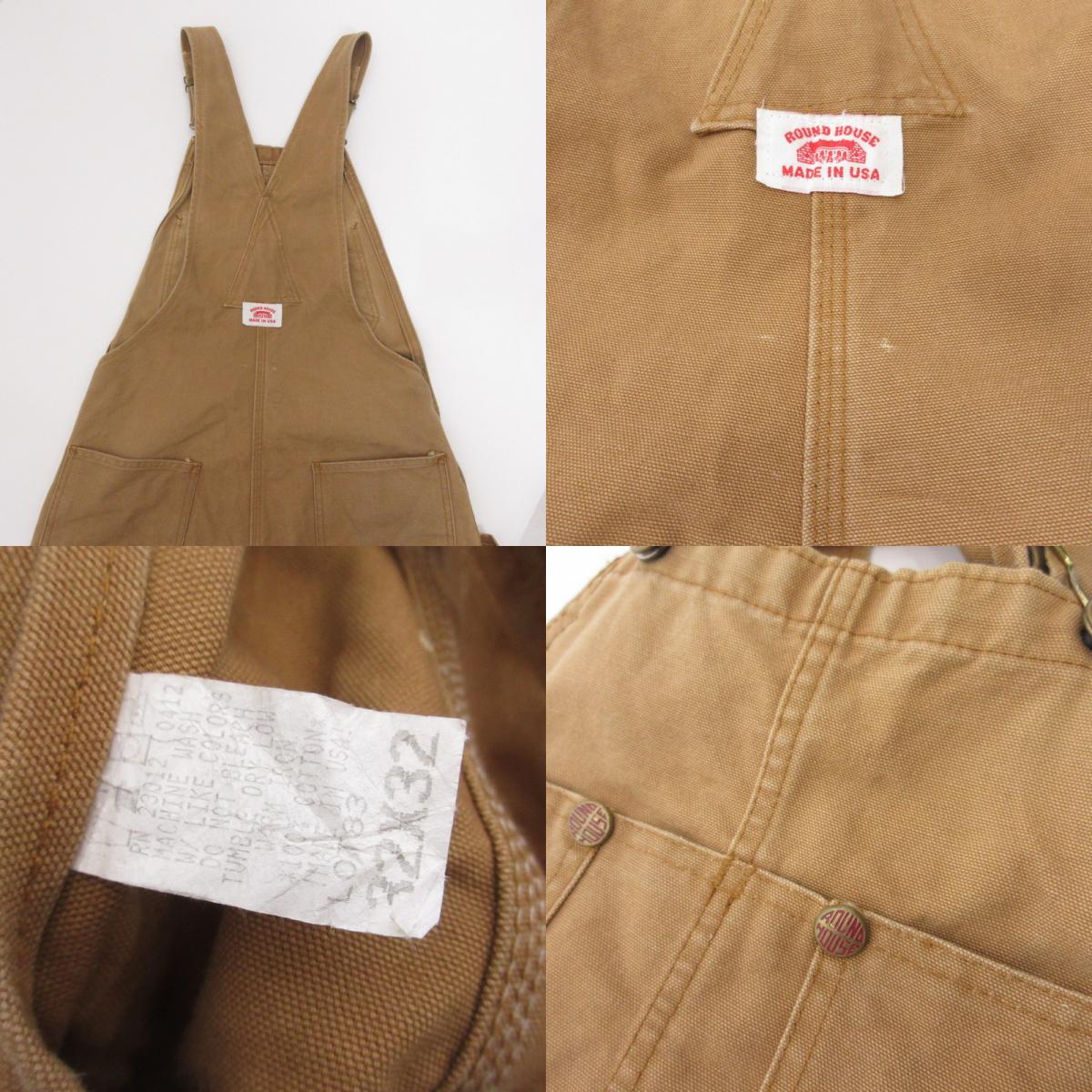 ROUND HOUSE | ラウンドハウス オーバーオール LOT83 ｻｲｽﾞ:W:32 ブラウン【姫路東店】