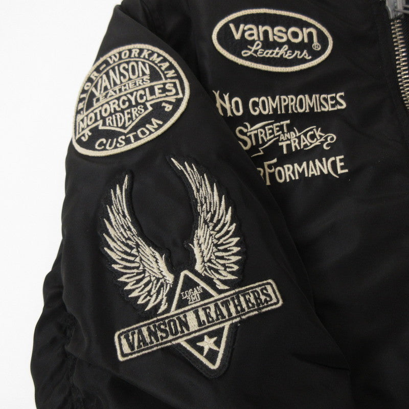 VANSON | バンソン MA-1 ミリタリーコート NVJK-2205 ブラック サイズ：L【姫路東店】