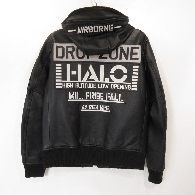 AVIREX | アヴィレックス LEATHER HOODIE HALO レザー 6191061 ブラック サイズ：M【姫路東店】