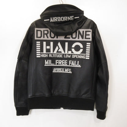 AVIREX | アヴィレックス LEATHER HOODIE HALO レザー 6191061 ブラック サイズ：M【姫路東店】