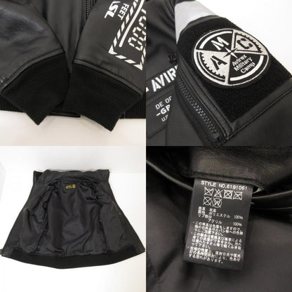 AVIREX | アヴィレックス LEATHER HOODIE HALO レザー 6191061 ブラック サイズ：M【姫路東店】