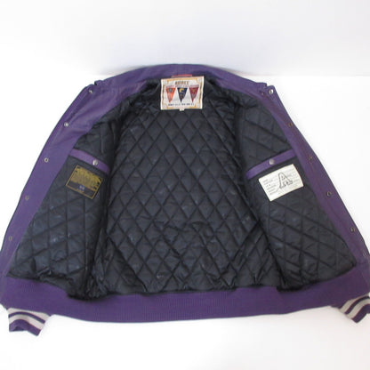 AVIREX | アヴィレックス VARSITY JACKET CROWN LOGO レザー 783-3250078 パープル サイズ：L【姫路東店】