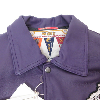 AVIREX | アヴィレックス VARSITY JACKET CROWN LOGO レザー 783-3250078 パープル サイズ：L【姫路東店】