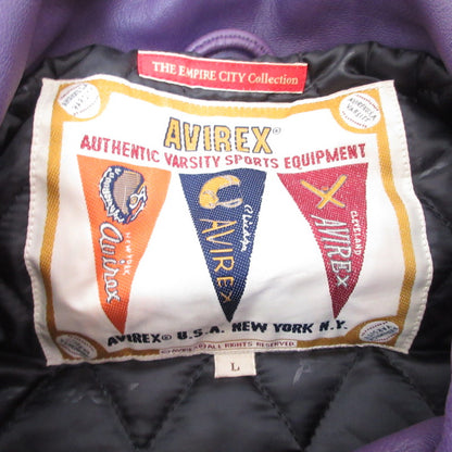 AVIREX | アヴィレックス VARSITY JACKET CROWN LOGO レザー 783-3250078 パープル サイズ：L【姫路東店】
