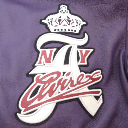 AVIREX | アヴィレックス VARSITY JACKET CROWN LOGO レザー 783-3250078 パープル サイズ：L【姫路東店】