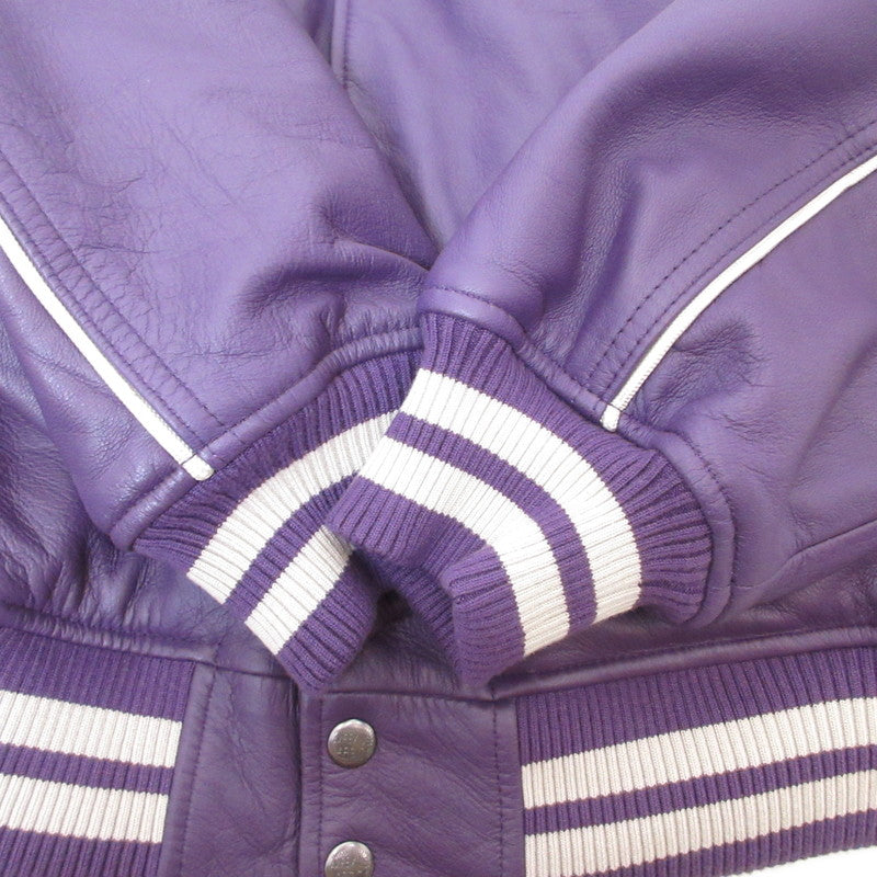 AVIREX | アヴィレックス VARSITY JACKET CROWN LOGO レザー 783-3250078 パープル サイズ：L【姫路東店】