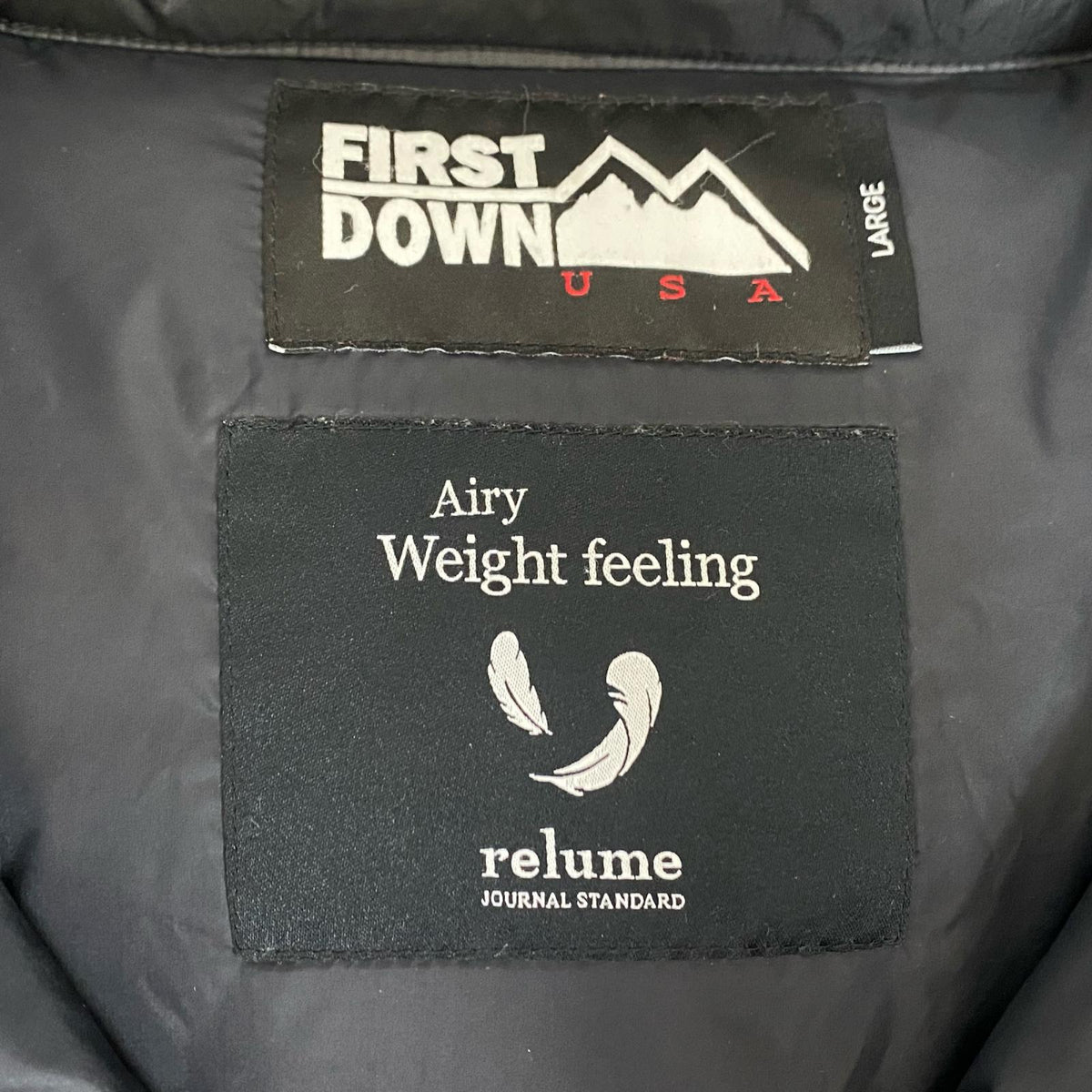 FIRST DOWN | ファーストダウン ×relume ダウンジャケット F542116 ブラック サイズ：L【姫路東店】