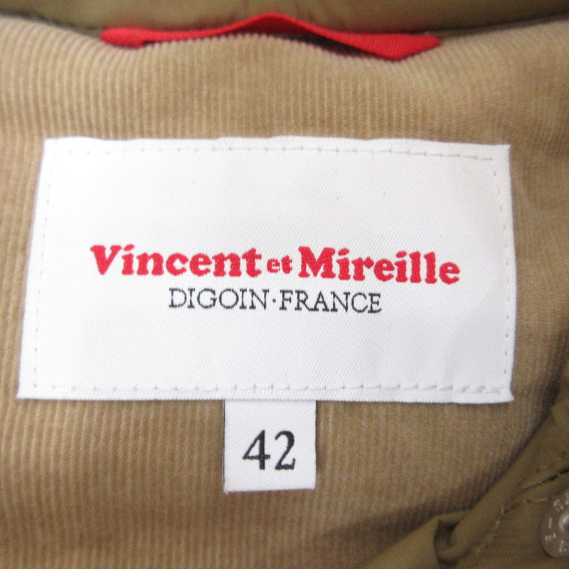 Vincent et Mireille | バンソンエミレイユ ステッチレス ダウン ジャケット ダウンジャケット VM192SD26020 ブラウン サイズ：42【姫路東店】