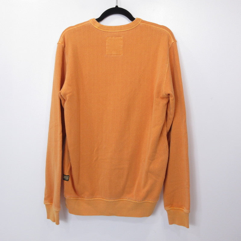 G-STAR | ジースター DESTROYED G LOGO WASHED SWEATER スウェット D25101 オレンジ サイズ：S【姫路東店】