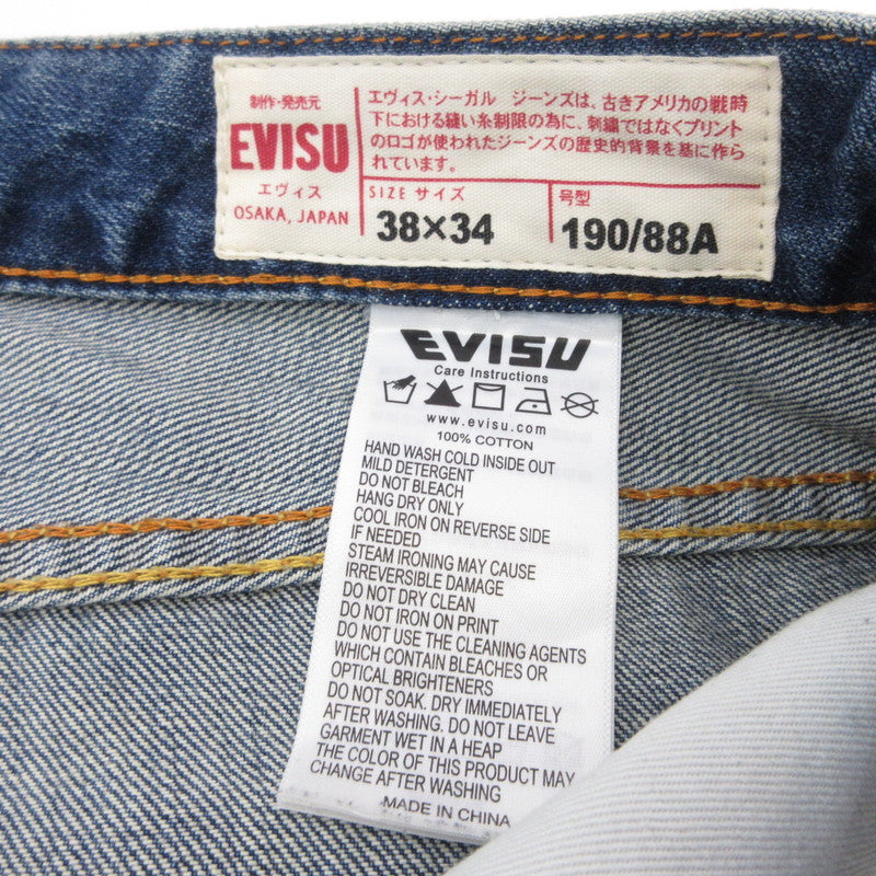 EVISU | エヴィス ダイコックプリント バギーフィットジーンズ #2000 デニムパンツ 2EAECM2JE99500CT ライトブルー サイズ：38【姫路東店】