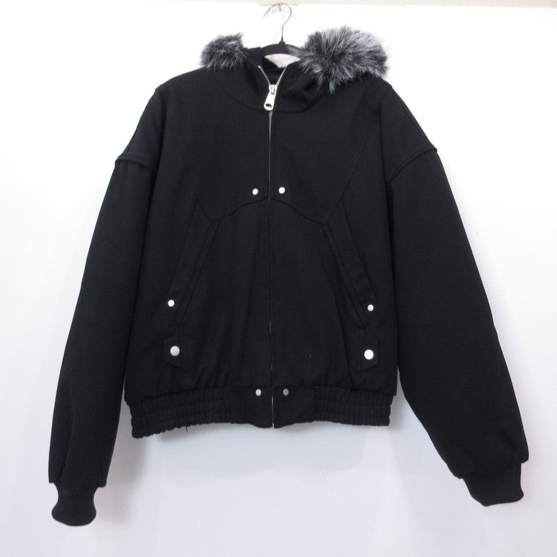 youll ユール Cropped Fur Hooded Blouson その他アウター ブラック サイズ：XL【姫路東店】