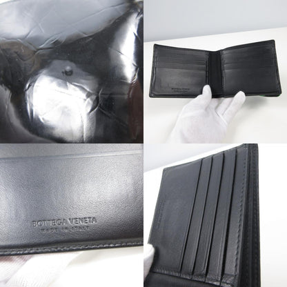 BOTTEGA VENETA | ボッテガヴェネタ Creased Leather Wallet 札入れ 701269 ブラック【姫路東店】