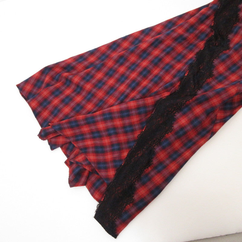 furfur | ファーファー レーストリムフレアチェックドレス ワンピース RWF0264091 2026A/W【姫路東店】