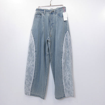 furfur | ファーファー レースドッキングカーブデニムパンツ デニムパンツ RWFP264005 ライトブルー サイズ：1【姫路東店】