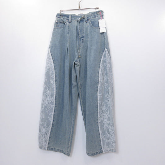 furfur | ファーファー レースドッキングカーブデニムパンツ デニムパンツ RWFP264005 ライトブルー サイズ：1【姫路東店】