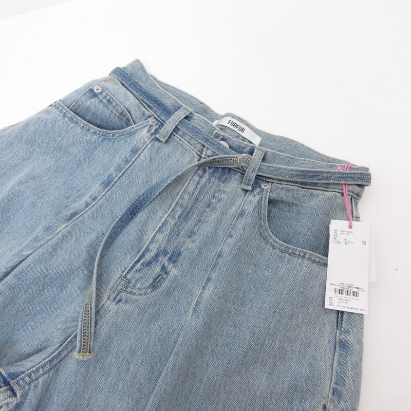 furfur | ファーファー レースドッキングカーブデニムパンツ デニムパンツ RWFP264005 ライトブルー サイズ：1【姫路東店】