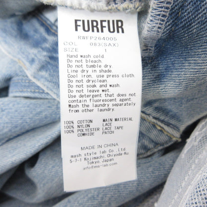 furfur | ファーファー レースドッキングカーブデニムパンツ デニムパンツ RWFP264005 ライトブルー サイズ：1【姫路東店】