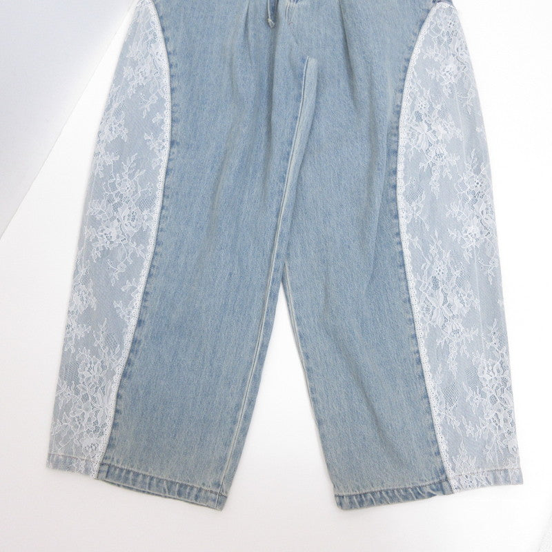 furfur | ファーファー レースドッキングカーブデニムパンツ デニムパンツ RWFP264005 ライトブルー サイズ：1【姫路東店】