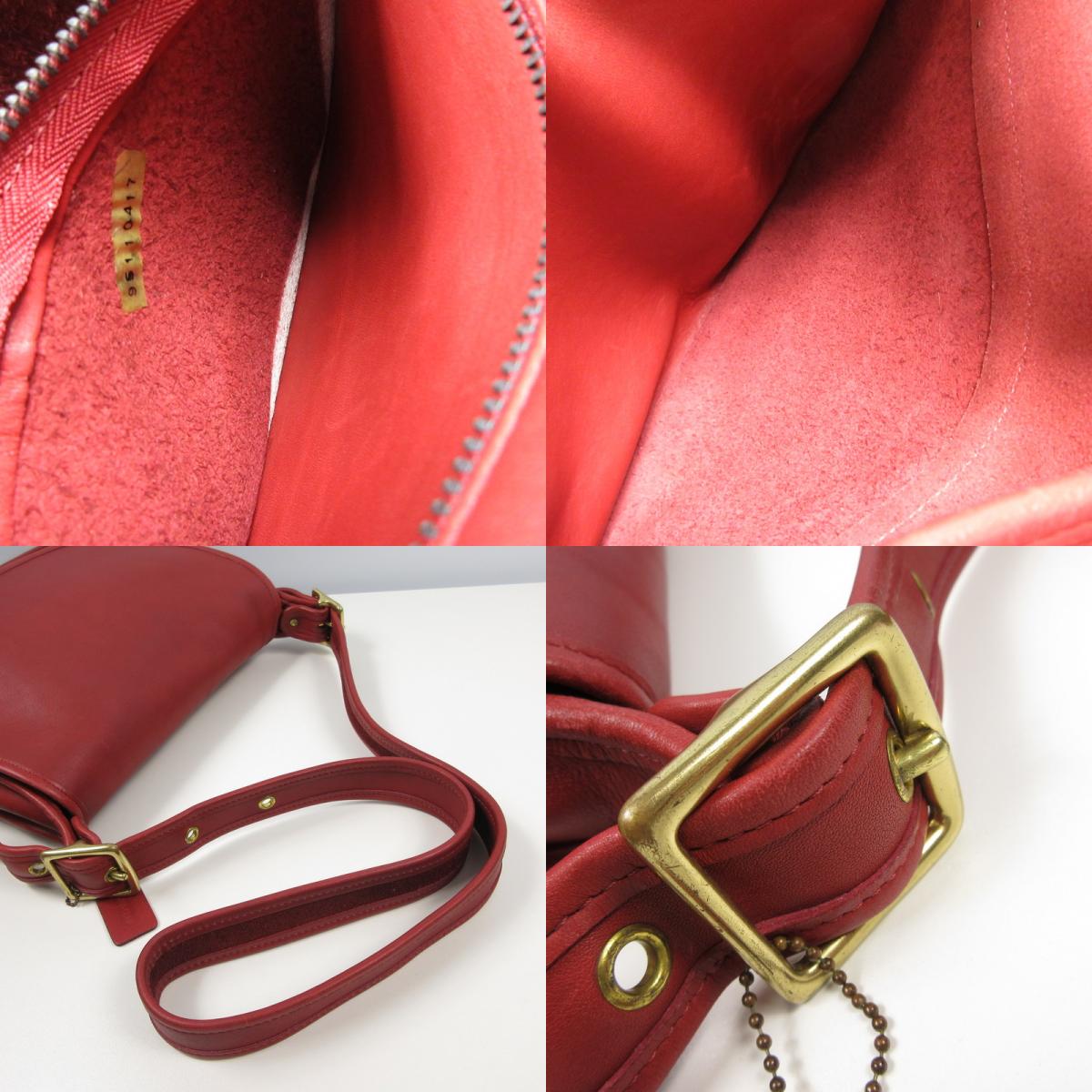 COACH | コーチ ショルダーバッグ 9951 年式:90s レッド【姫路東店】
