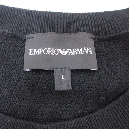 Emporio Armani | エンポリオ・アルマーニ バージンウール エンボスジャカードパターン セーター セーター EM002196 ブラック サイズ：L【姫路東店】