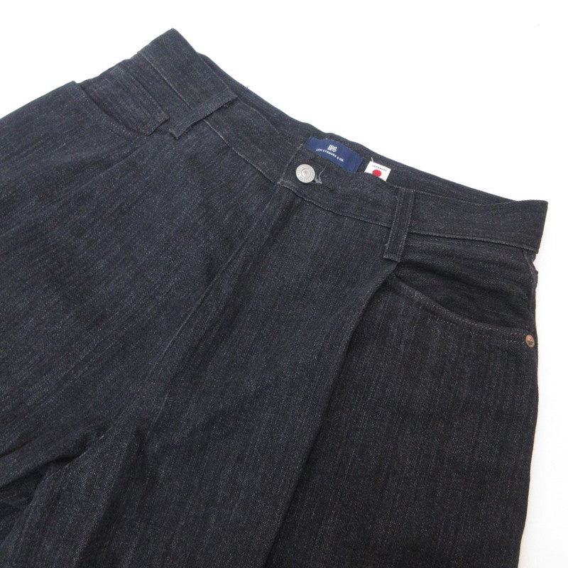 Levi's | リーバイス BLUETAB ワイドプリーツ CROP ジーンズ デニムパンツ A9136-0003 ｻｲｽﾞ:W:30 ブラック【姫路東店】