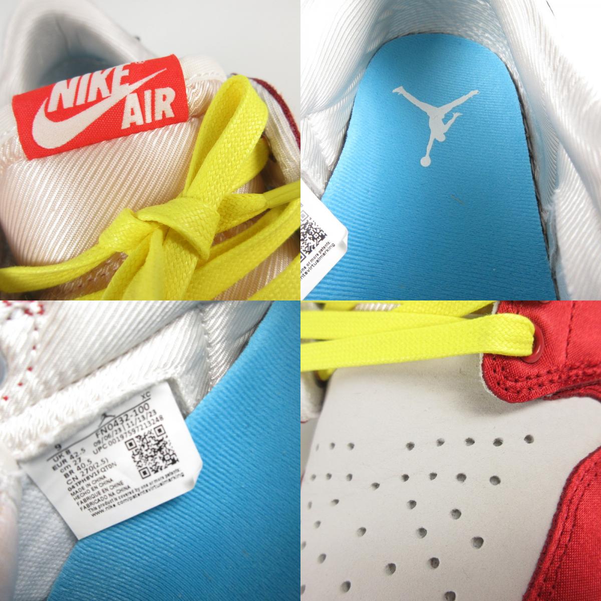 NIKE | ナイキ Air Jordan 1 Low OG スニーカー FN0432-100 ×TROPHY ROOM レッド 27cm【姫路東店】