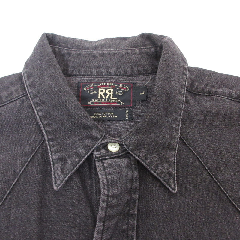 RRL(RALPH LAUREN) | ダブルアールエルラルフローレン ウエスタンシャツ その他トップス 初期三つ星タグ 年式:90s ブラック サイズ：L【姫路東店】