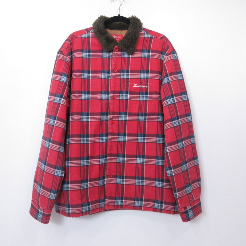 Supreme | シュプリーム Faux Fur Collar Flannel Shirt 中綿ジャケット サイズ：L【姫路東店】