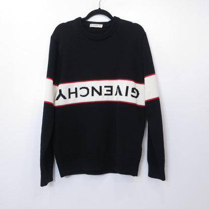 GIVENCHY | ジバンシィ リバースロゴ クルーネック ニット ニット BM9063401M 国内正規タグ ブラック サイズ：M【姫路東店】