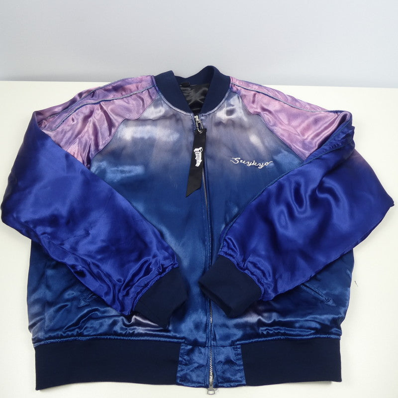 ALPHA | アルファ EXCLUSIVE スカジャン スーベニアジャケット 797-5252034 ×FREAK'S STORE.×Tempalay/ｴｲｼﾞﾝｸﾞ加工 ブルー サイズ：XL【姫路東店】