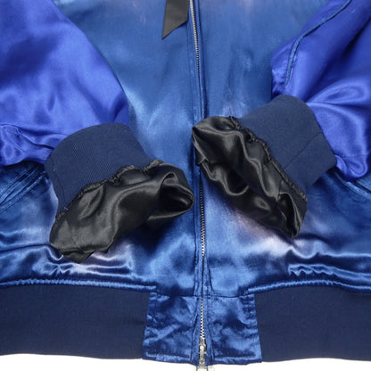 ALPHA | アルファ EXCLUSIVE スカジャン スーベニアジャケット 797-5252034 ×FREAK'S STORE.×Tempalay/ｴｲｼﾞﾝｸﾞ加工 ブルー サイズ：XL【姫路東店】