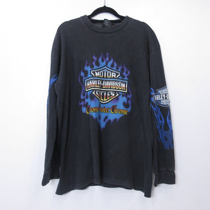 HARLEY-DAVIDSON | ハーレーダビットソン ファイヤーパターン 長袖Ｔシャツ ブラック サイズ：L【姫路東店】