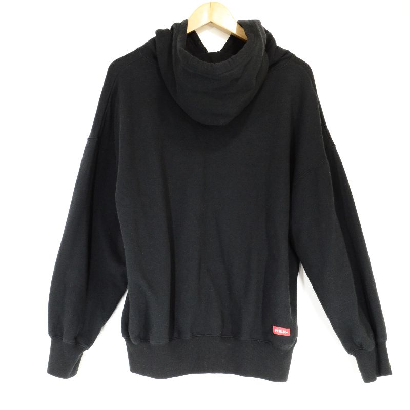 MILK FED | ミルクフェド STENCIL SWEAT HOODIE パーカー 3194254 ブラック【倉吉店】