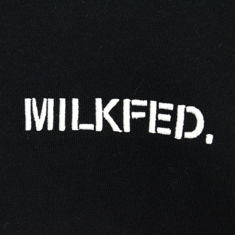 MILK FED | ミルクフェド STENCIL SWEAT HOODIE パーカー 3194254 ブラック【倉吉店】