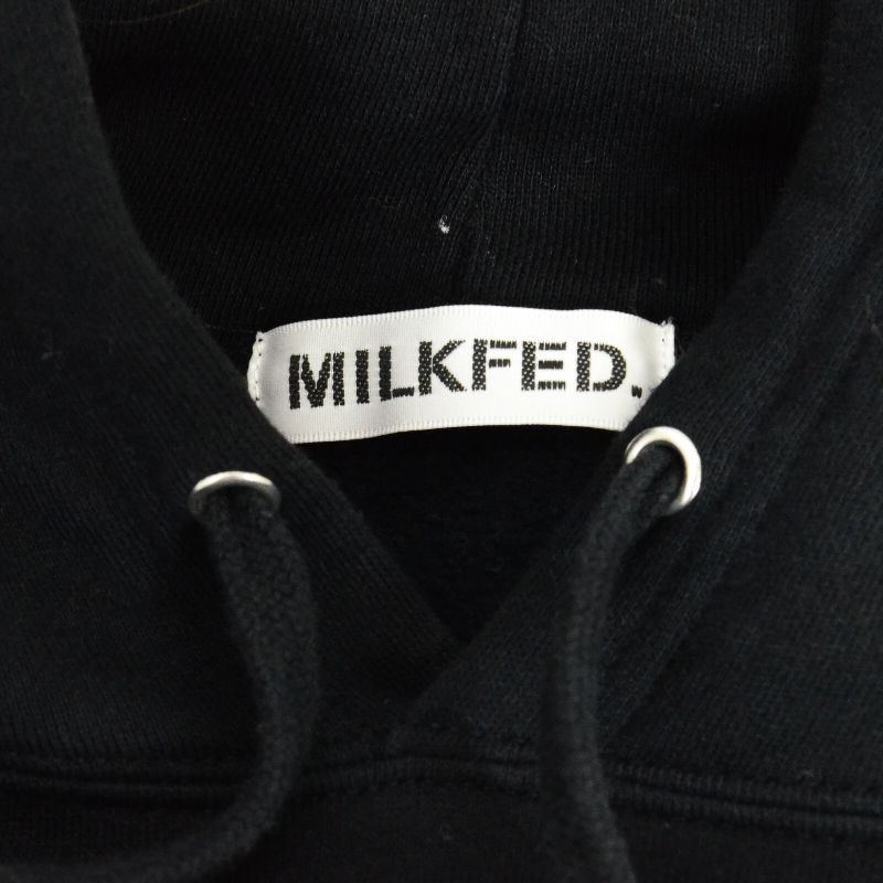 MILK FED | ミルクフェド STENCIL SWEAT HOODIE パーカー 3194254 ブラック【倉吉店】
