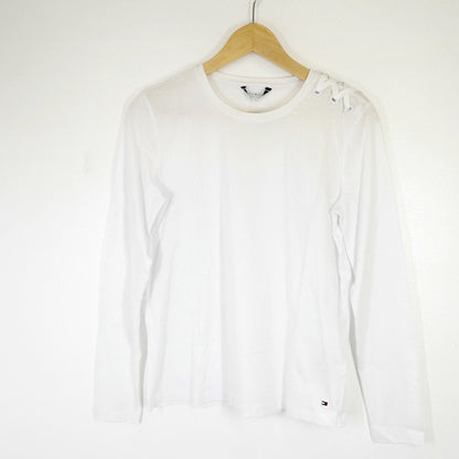 TOMMY HILFIGER | トミーヒルフィガー KRISTIE C-NK TOP LS 長袖Ｔシャツ WWOWW24110 ホワイト サイズ：S【倉吉店】