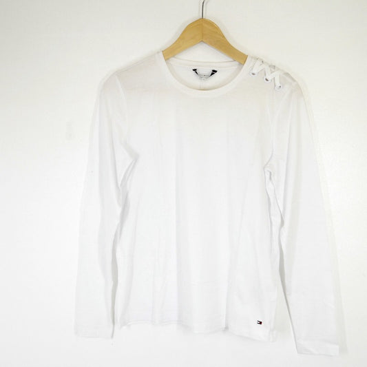 TOMMY HILFIGER | トミーヒルフィガー KRISTIE C-NK TOP LS 長袖Ｔシャツ WWOWW24110 ホワイト サイズ：S【倉吉店】