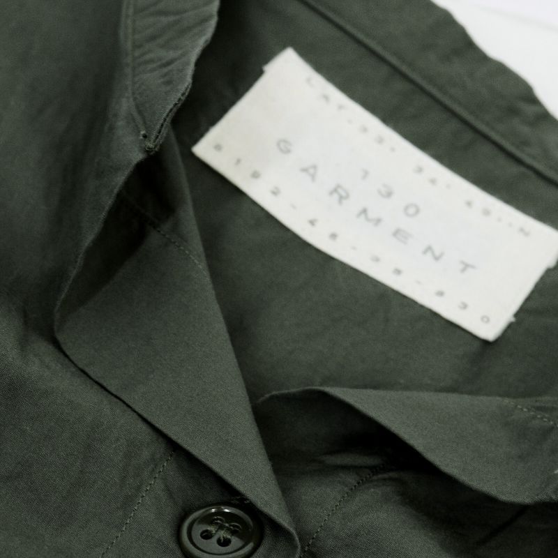 130 GARMENT｜ガーメント　ミリタリーリメイクシャツワンピース ワンピース A17 カーキ【倉吉店】