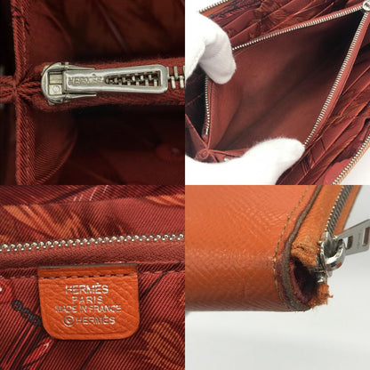 HERMES | エルメス アザップロングシルクイン/ヴォーエプソン 長財布 068918CK-AB オレンジ【倉吉店】