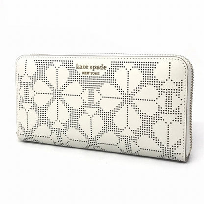 kate spade NEW YORK | ケイトスペードニューヨーク スペンサーパーフォレイテッド 長財布 アイボリー【倉吉店】