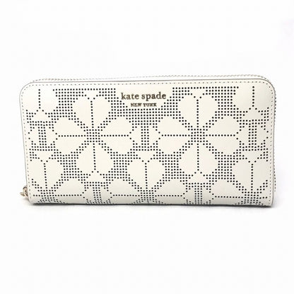 kate spade NEW YORK | ケイトスペードニューヨーク スペンサーパーフォレイテッド 長財布 アイボリー【倉吉店】