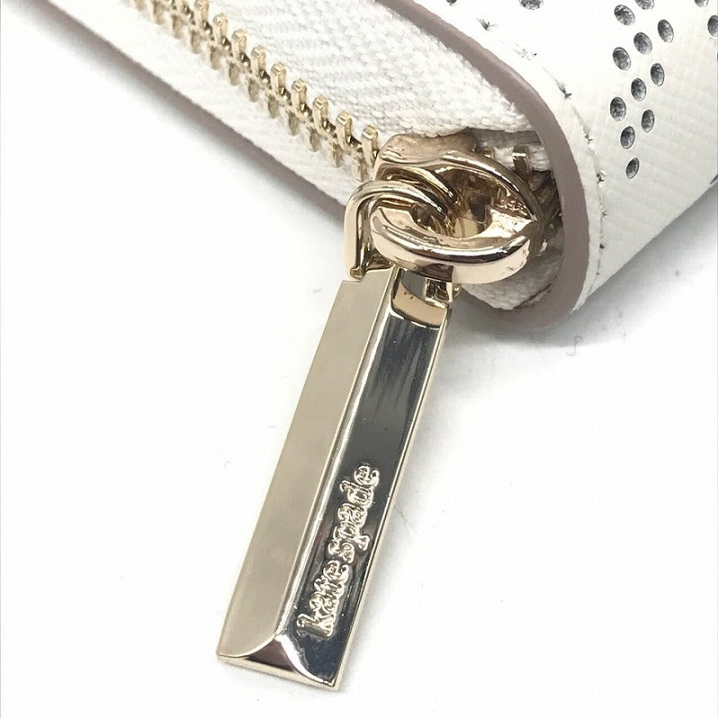 kate spade NEW YORK | ケイトスペードニューヨーク スペンサーパーフォレイテッド 長財布 アイボリー【倉吉店】