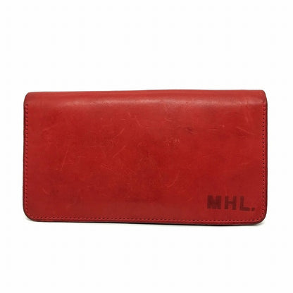 MHL | エムエイチエル レザーウォレット 長財布 レッド【倉吉店】