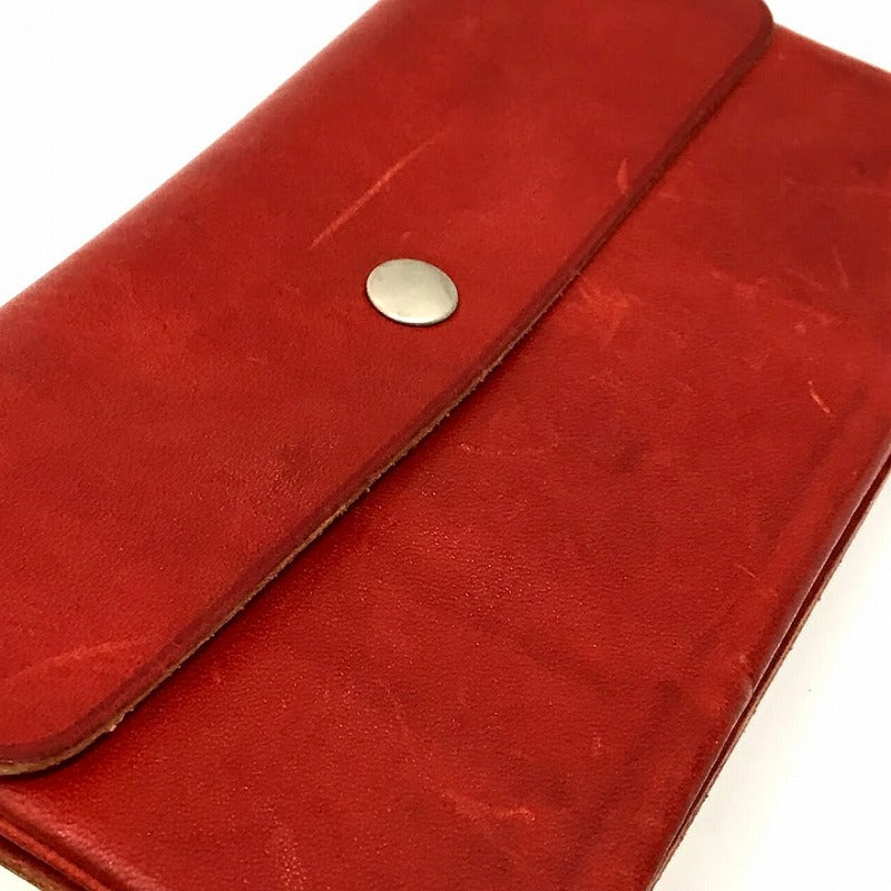 MHL | エムエイチエル レザーウォレット 長財布 レッド【倉吉店】