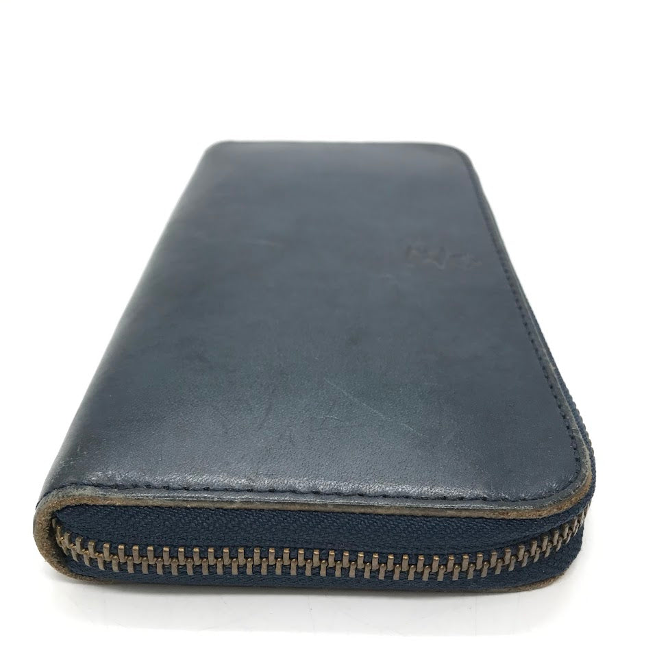 ZARIO GRANDEE ｜ ザリオグランデ ラウンドファスナー長財布 長財布 ネイビー【倉吉店】