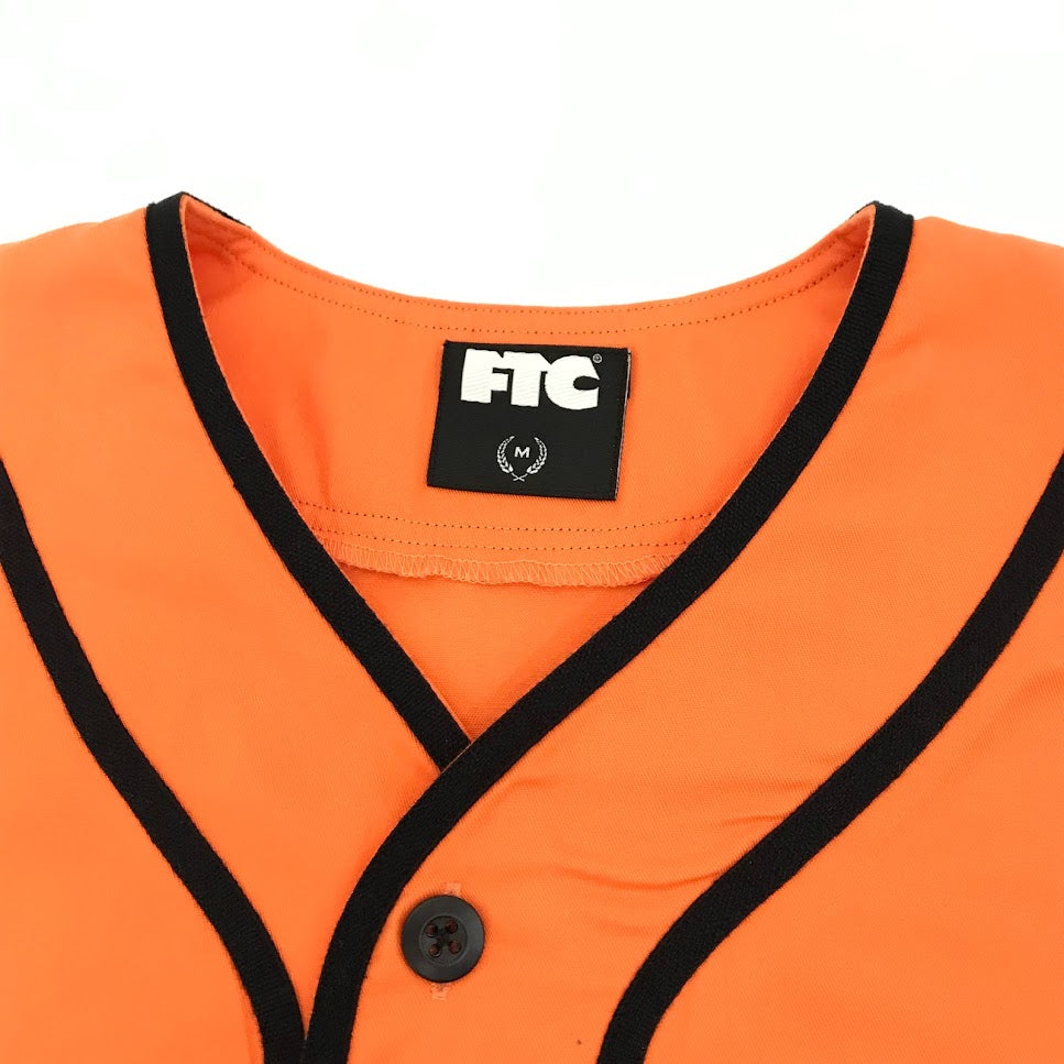 FTC | エフティーシー BASEBALL JERSEY 半袖シャツ オレンジ【倉吉店】