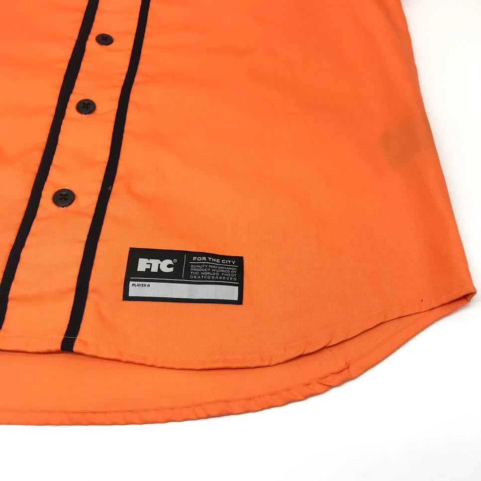 FTC | エフティーシー BASEBALL JERSEY 半袖シャツ オレンジ【倉吉店】