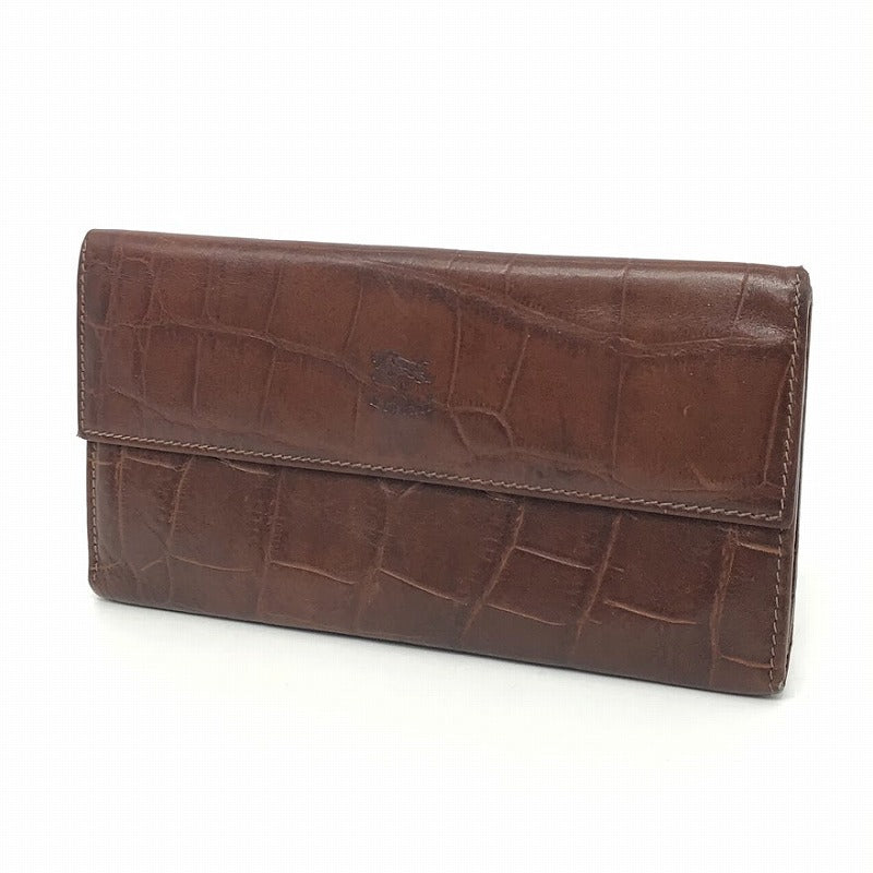 IL BISONTE | イルビゾンテ クロコ型押し 長財布 ブラウン【倉吉店】