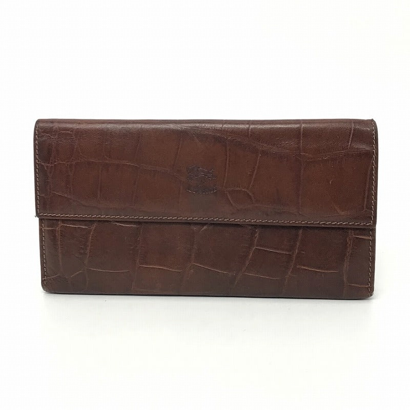 IL BISONTE | イルビゾンテ クロコ型押し 長財布 ブラウン【倉吉店】