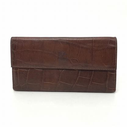 IL BISONTE | イルビゾンテ クロコ型押し 長財布 ブラウン【倉吉店】